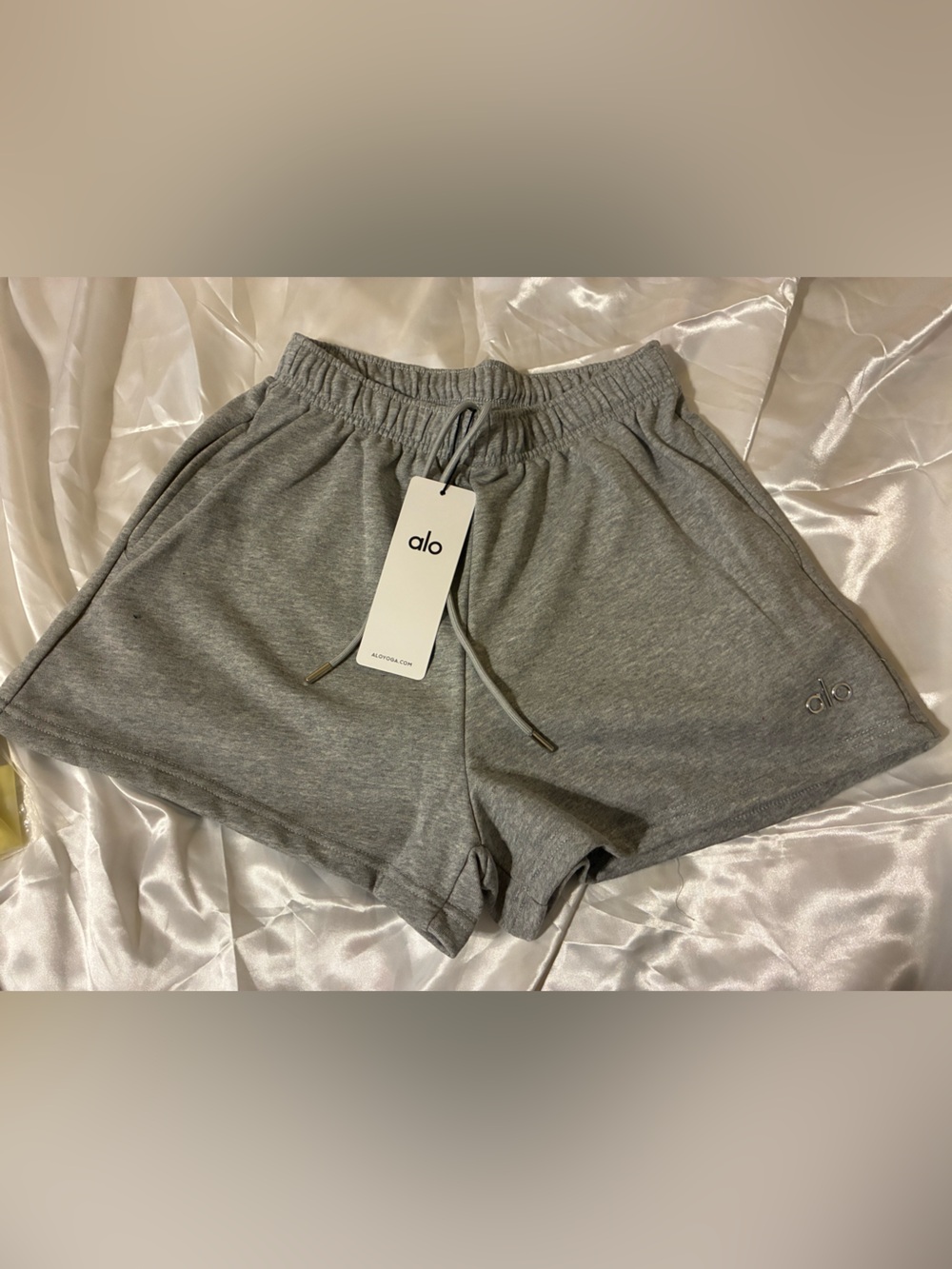 ALO Yoga Heather Gray Athletic Fleece Shorts